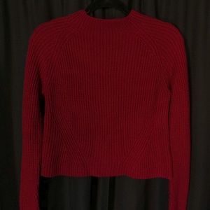 Maroon Cropped Sweater